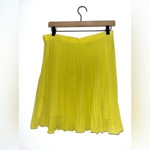 & OTHER STORIES Pleated Yellow Mini Skirt Size 12
